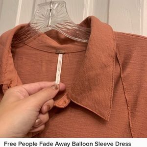 Free People Fade Away Balloon Sleeve Dress